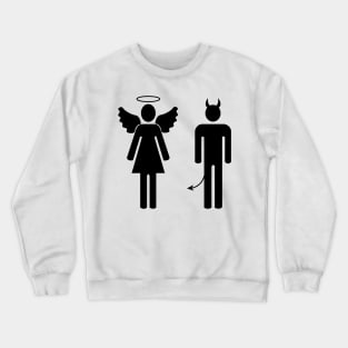 Angel and demon couple Crewneck Sweatshirt